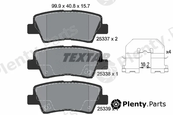 Textar 2533701 — Brake Pad Set, disc brake Q+
