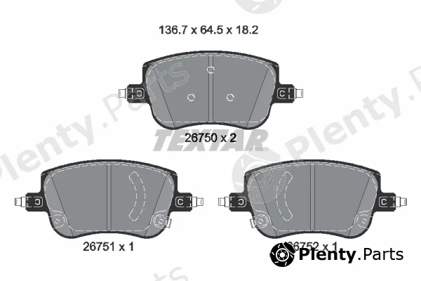 Textar 2675001 — Brake Pad Set, disc brake