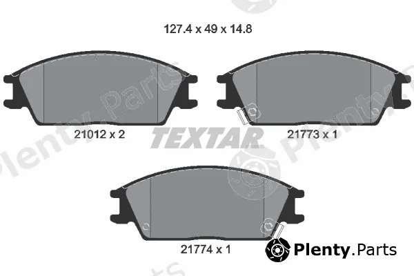 Textar 2101202 — Brake Pad Set, disc brake