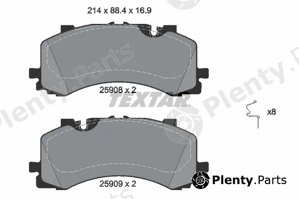 Textar 2590801 — Brake Pad Set, disc brake Q+