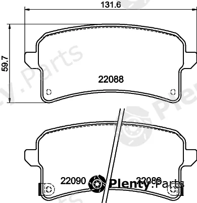 Textar 2208801 — Brake Pad Set, disc brake Q+