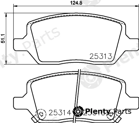 Textar 2531301 — Brake Pad Set, disc brake