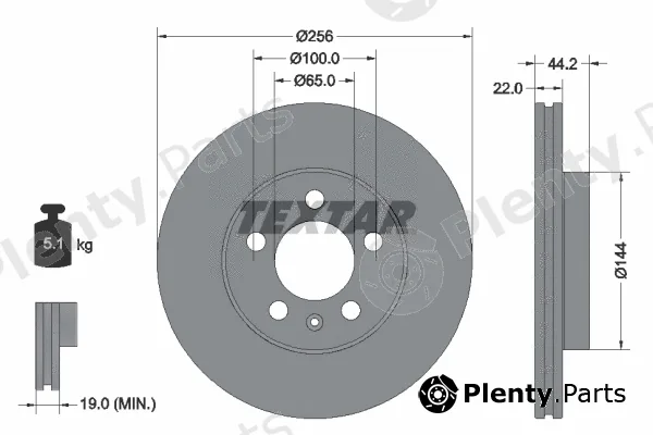 Textar 92303803 — Brake Disc PRO