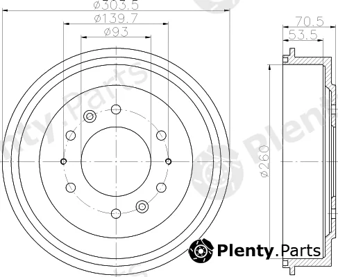 Textar 94020800 — Brake Drum
