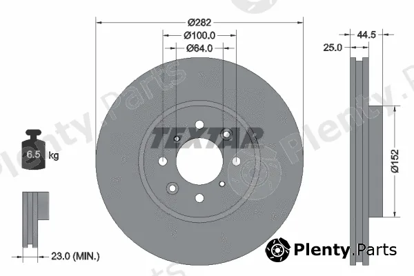 Textar 92170703 — Brake Disc PRO