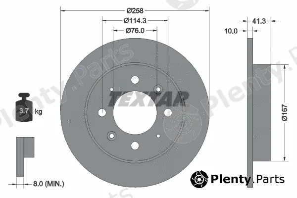Textar 92134303 — Brake Disc PRO