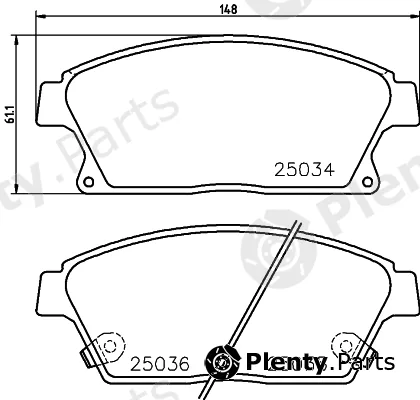 Textar 2503403 — Brake Pad Set, disc brake