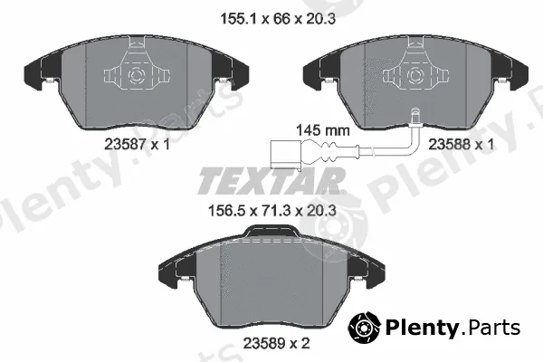 Textar 2358701 — Brake Pad Set, disc brake Q+