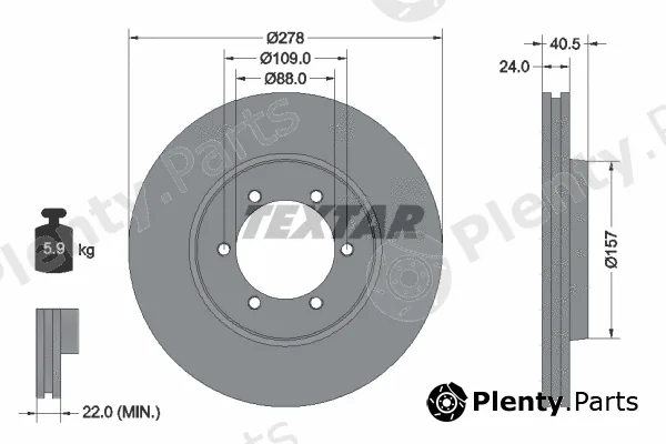 Textar 92138400 — Brake Disc