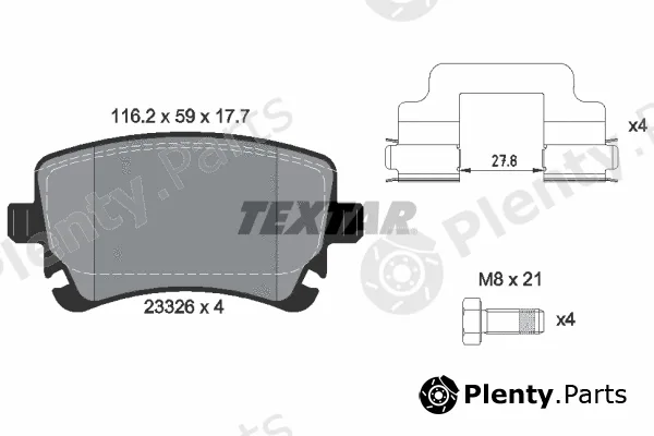 Textar 2332601 — Brake Pad Set, disc brake Q+