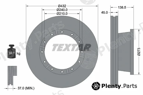 Textar 93142900 — Brake Disc