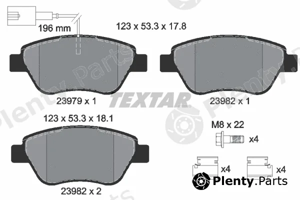 Textar 2397901 — Brake Pad Set, disc brake Q+