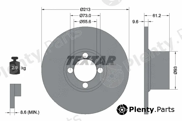 Textar 92092600 — Brake Disc