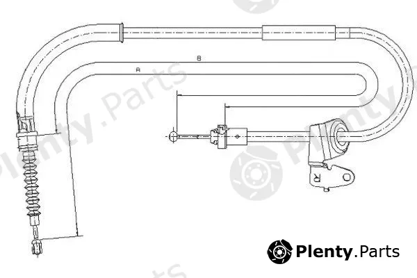 Textar 44009200 — Cable Pull, parking brake