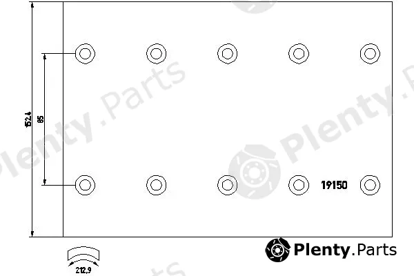 Textar 1915002 — Brake Lining Kit, drum brake