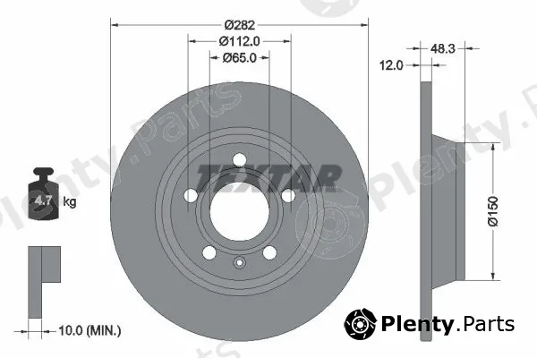 Textar 92349203 — Brake Disc PRO