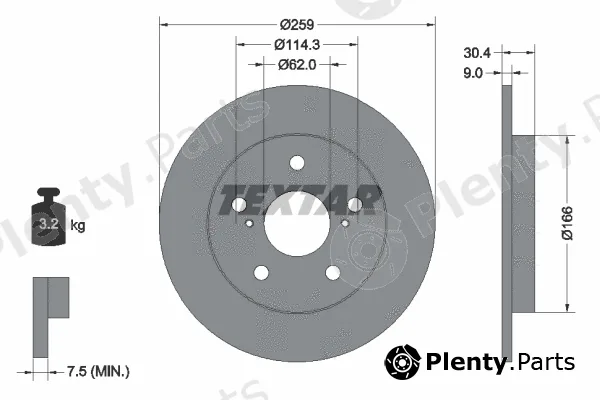 Textar 92164103 — Brake Disc PRO