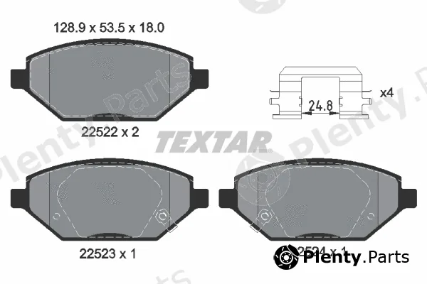 Textar 2252201 — Brake Pad Set, disc brake Q+