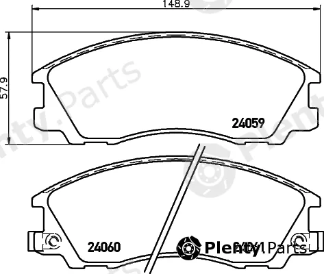 Textar 2405904 — Brake Pad Set, disc brake