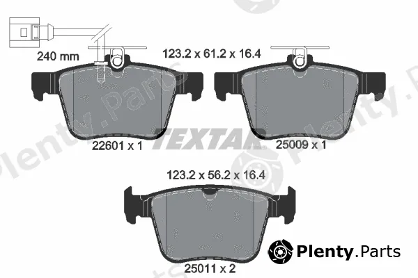 Textar 2260101 — Brake Pad Set, disc brake Q+