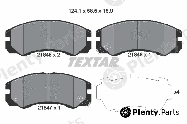 Textar 2184501 — Brake Pad Set, disc brake