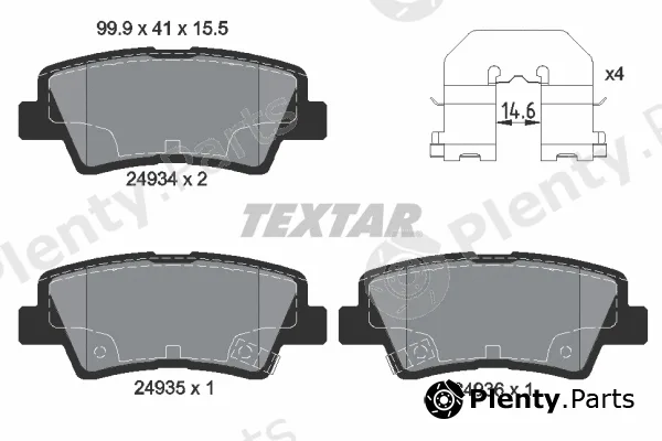 Textar 2493401 — Brake Pad Set, disc brake Q+