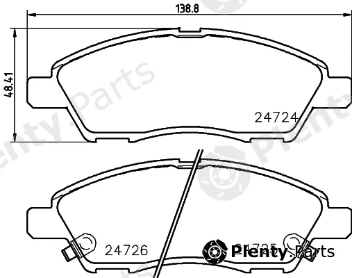 Textar 2472403 — Brake Pad Set, disc brake