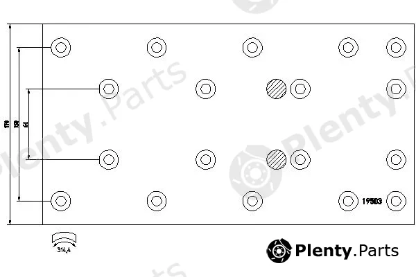 Textar 1950307 — Brake Lining Kit, drum brake