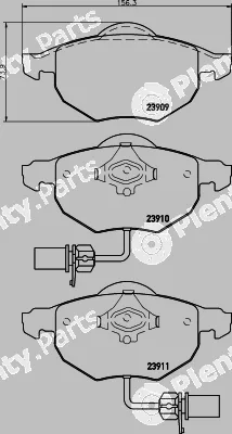 Textar 2390901 — Brake Pad Set, disc brake