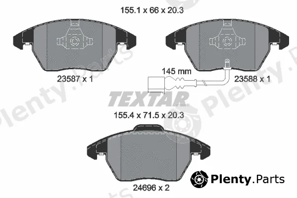 Textar 2469602 — Brake Pad Set, disc brake Q+