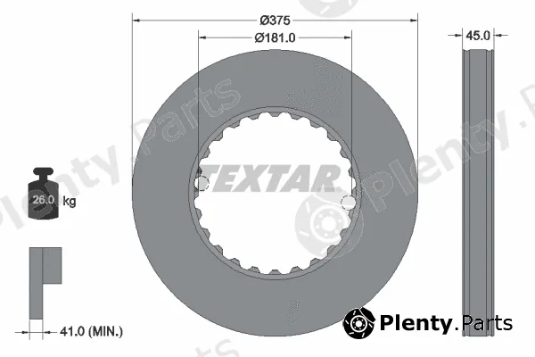 Textar 93291400 — Brake Disc