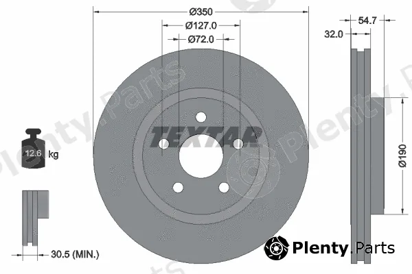 Textar 92272200 — Brake Disc