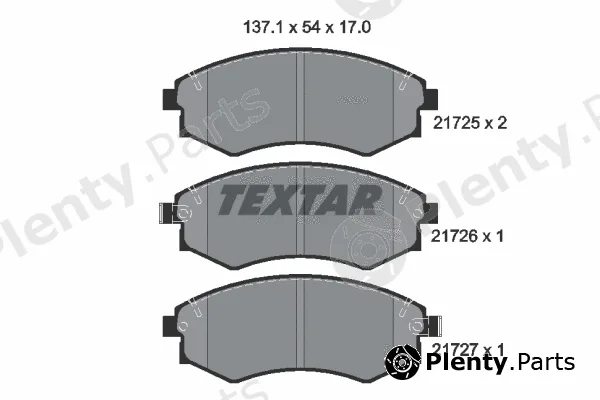 Textar 2172501 — Brake Pad Set, disc brake