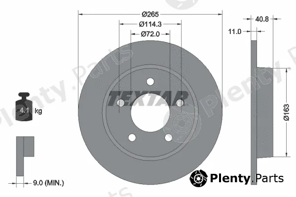 Textar 92130500 — Brake Disc