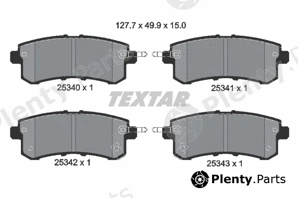 Textar 2534001 — Brake Pad Set, disc brake