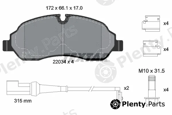 Textar 2203401 — Brake Pad Set, disc brake Q+
