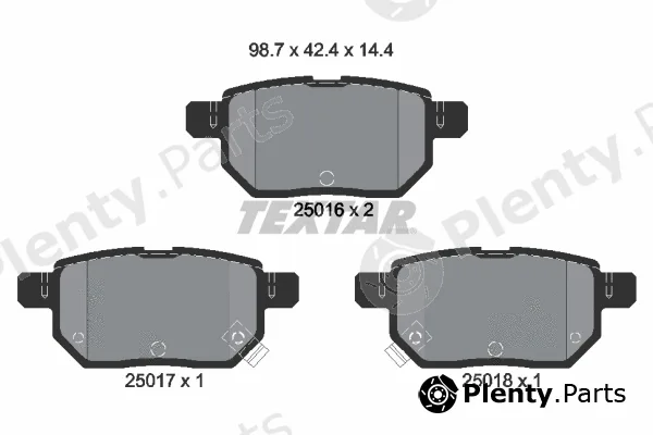 Textar 2501601 — Brake Pad Set, disc brake