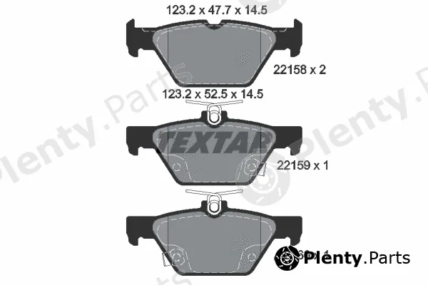 Textar 2215801 — Brake Pad Set, disc brake Q+