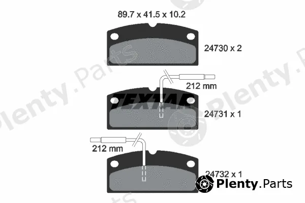 Textar 2473001 — Brake Pad Set, disc brake
