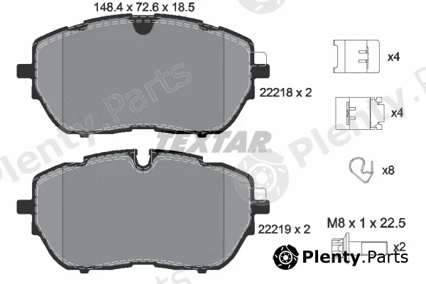 Textar 2221801 — Brake Pad Set, disc brake