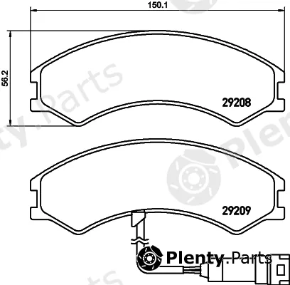Textar 2920801 — Brake Pad Set, disc brake
