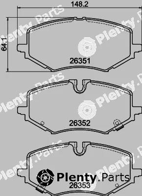 Textar 2635101 — Brake Pad Set, disc brake Q+