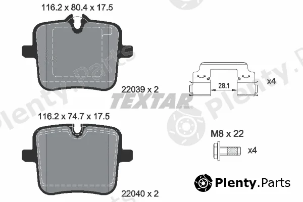 Textar 2203901 — Brake Pad Set, disc brake