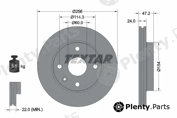 Textar 92133500 — Brake Disc