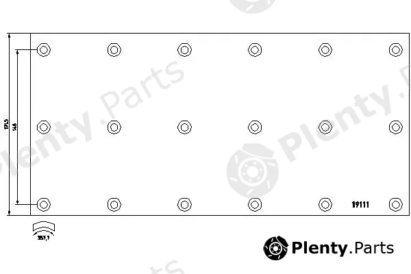 Textar 1911101 — Brake Lining Kit, drum brake