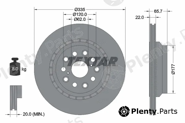 Textar 92224403 — Brake Disc PRO