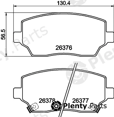 Textar 2637601 — Brake Pad Set, disc brake Q+