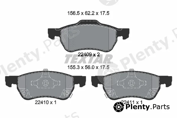Textar 2240901 — Brake Pad Set, disc brake Q+
