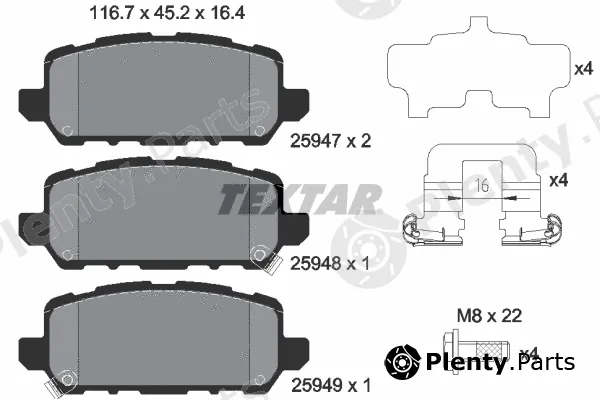 Textar 2594701 — Brake Pad Set, disc brake