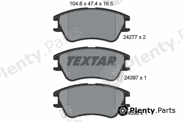 Textar 2427701 — Brake Pad Set, disc brake
